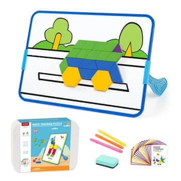 Magnetic Tiles Magnetni komplet Magic Tangram Puzzle 128 kosov