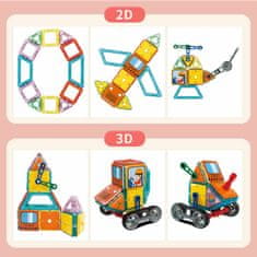 Magnetic Tiles Magnetni komplet Heavy Equipment set 167 kosov - Magical Magnet II