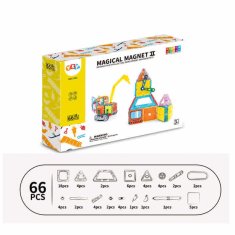 Magnetic Tiles Magnetni komplet Heavy Equipment set 66 kosov - Magical Magnet II