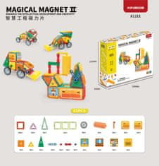 Magnetic Tiles Magnetni komplet Heavy Equipment set 65 kosov - Magical Magnet II