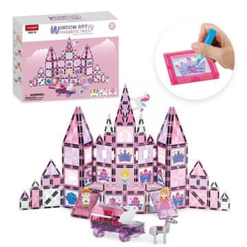 Magnetic Tiles Magnetni gradbeni Window Art Castle 126ks - Magnetic Tiles