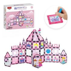 Magnetic Tiles Magnetni gradbeni Window Art Castle 78ks - Magnetic Tiles