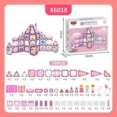 Magnetic Tiles Magnetni gradbeni Window Art Castle 78ks - Magnetic Tiles