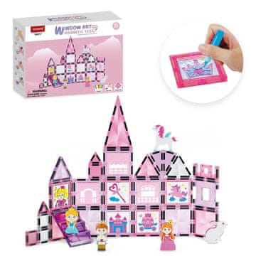 Magnetic Tiles Magnetni gradbeni Window Art Castle 50ks - Magnetic Tiles