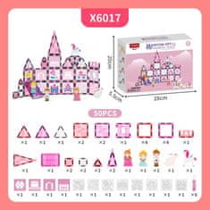 Magnetic Tiles Magnetni gradbeni Window Art Castle 50ks - Magnetic Tiles