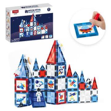 Magnetic Tiles Magnetni gradbeni Window Art Space 58ks - Magnetic Tiles