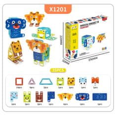 Magnetic Tiles Magnetni komplet Happy Animal 35 kosov - Magical Magnet II