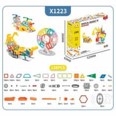 Magnetic Tiles Magnetni komplet Engineering set 138 kosov - Magical Magnet II