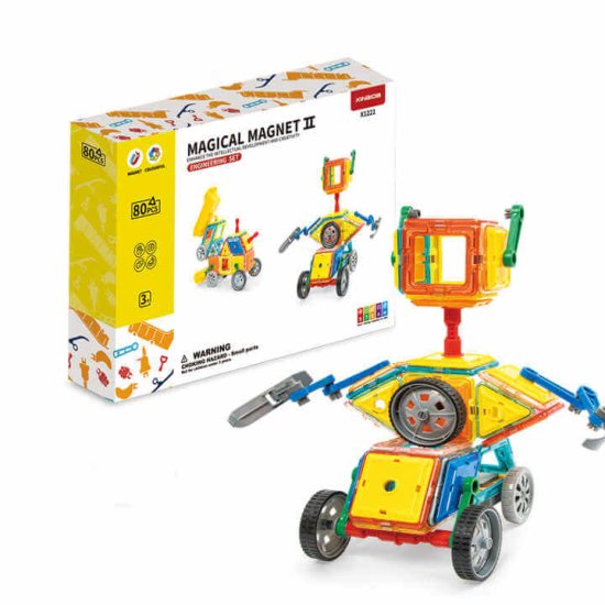 Magnetic Tiles Magnetni komplet Engineering set 80 kosov - Magical Magnet II