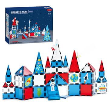 Magnetic Tiles Magnetni gradbeni Space 60ks - Magnetic Tiles