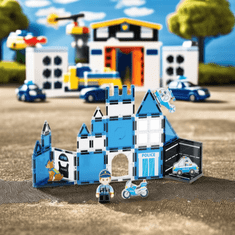 Magnetic Tiles Magnetni gradbeni Police 28ks - Magnetic Tiles