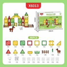 Magnetic Tiles Magnetni gradbeni Window Art Farm 46ks - Magnetic Tiles