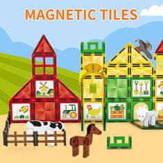 Magnetic Tiles Magnetni gradbeni Window Art Farm 46ks - Magnetic Tiles
