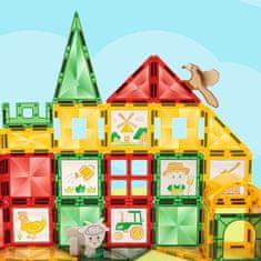 Magnetic Tiles Magnetni gradbeni Window Art Farm 46ks - Magnetic Tiles