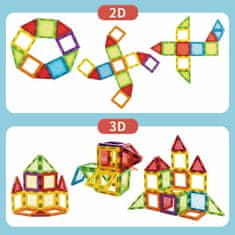 Magnetic Tiles Magnetni gradbeni set 90 delni set - Magnetic Tiles