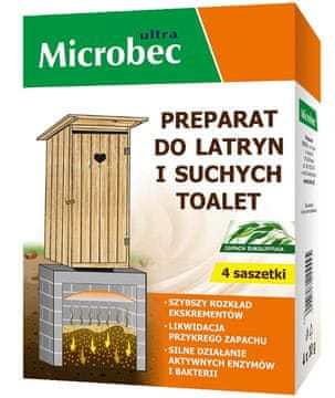 BROS Microbec ultra sredstvo za stranišča in suha stranišča 4x30g
