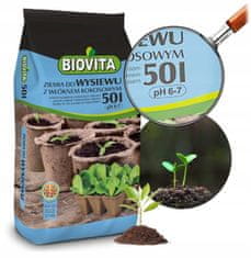 BioVita Zemlja za setev s kokosovimi vlakni 50L Naravni substrat za prešivanje