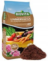BioVita Univerzalna vrtna zemlja za zelenjavo in rože 40 l brez šote s kompostom