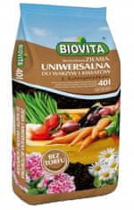 BioVita Univerzalna vrtna zemlja za zelenjavo in rože 40 l brez šote s kompostom