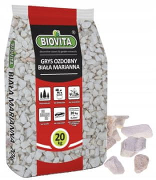 BioVita Dekorativni kamen Bela Mariana 16-32mm Belo-sivi dekorativni kamen 20kg
