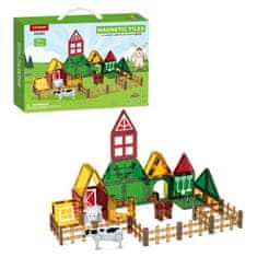 Magnetic Tiles Magnetni gradbeni Farm sada 46ks - Magnetic Tiles