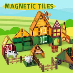Magnetic Tiles Magnetni gradbeni Farm sada 46ks - Magnetic Tiles