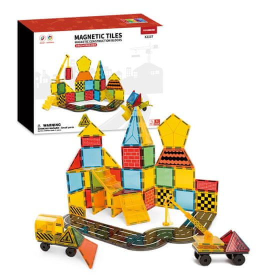 Magnetic Tiles Magnetni gradbeni set Dream Builder 72delni set - Magnetic Tiles