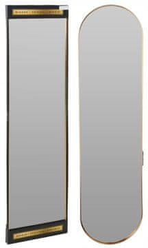 shumee Ovalno stensko ogledalo 115x30 cm zlate barve