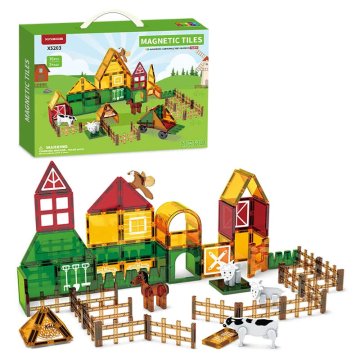 Magnetic Tiles Magnetni gradbeni Farm sada 76ks - Magnetic Tiles