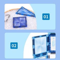Magnetic Tiles Magnetni gradbeni Window Art Ocean 68ks - Magnetic Tiles