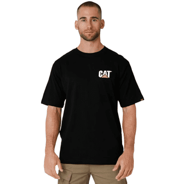 CAT Moška majica s kratkimi rokavi CAT W05324 črna