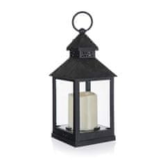 HOME DECOR DOM DEKOR Plastična svetilka s svečo LED 10 x 10 x 23 cm
