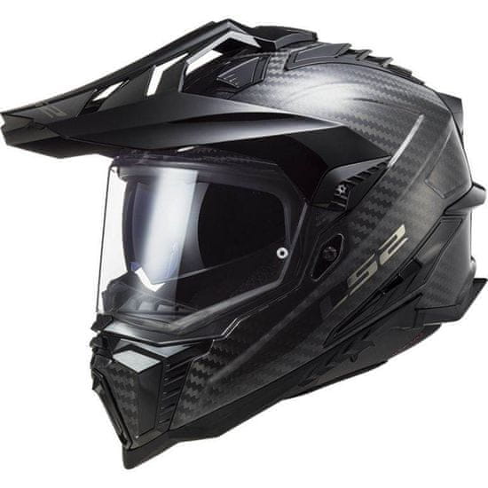 LS2 Motoristična karbonska enduro čelada Explorer Gloss (MX701)