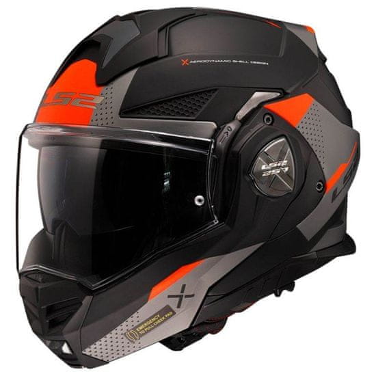 LS2 Preklopna čelada za motor Advant X Oblivion (FF901), črna/titan