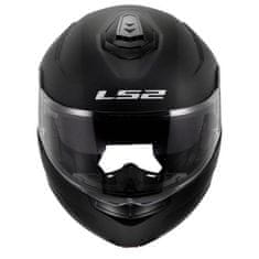 LS2 Preklopna čelada za motor Strobe II Matt (FF908), črna