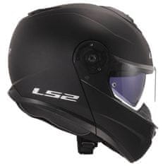 LS2 Preklopna čelada za motor Strobe II Matt (FF908), črna