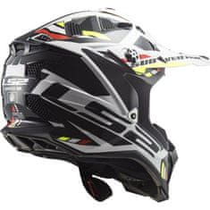 LS2 Motokros čelada Subverter EVO II Stomp (MX700), bela/črna