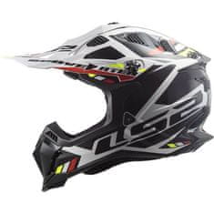 LS2 Motokros čelada Subverter EVO II Stomp (MX700), bela/črna