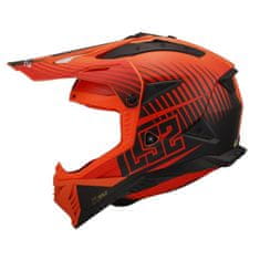 LS2 Motokros čelada Fast EVO II Duck (MX708), oranžna/rdeča