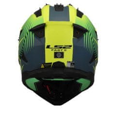 LS2 Motokros čelada Fast EVO II Duck (MX708), zelena/rumena