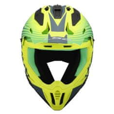 LS2 Motokros čelada Fast EVO II Duck (MX708), zelena/rumena