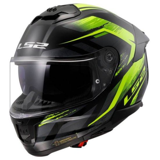LS2 Motoristična čelada Stream II Fury (FF808), črna/rumena