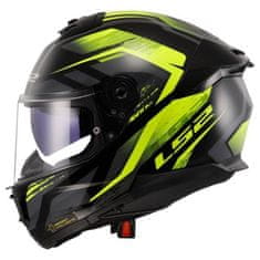 LS2 Motoristična čelada Stream II Fury (FF808), črna/rumena