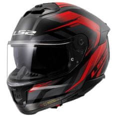 LS2 Motoristična čelada Stream II Fury (FF808), črna/rdeča