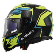 LS2 Motoristična čelada Storm II Tracker (FF800), črna/rumena