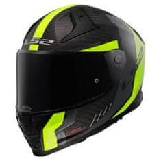 LS2 Karbonska motoristična čelada Vector II Grid (FF811), črna/rumena