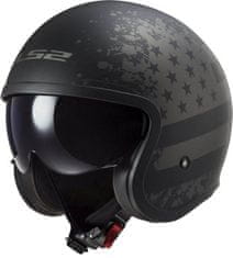 LS2 Retro jet čelada za skuter Spitfire II Black Flag (OF599)