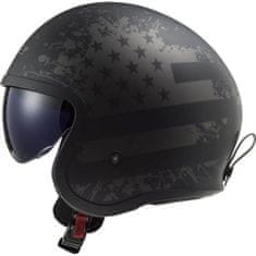 LS2 Retro jet čelada za skuter Spitfire II Black Flag (OF599)