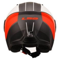 LS2 Jet čelada za skuter Airflow II Cover (OF616), bela/rdeča