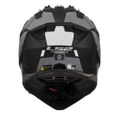 LS2 Motoristična enduro čelada Pioneer II Hill (MX702), črna/bela/siva